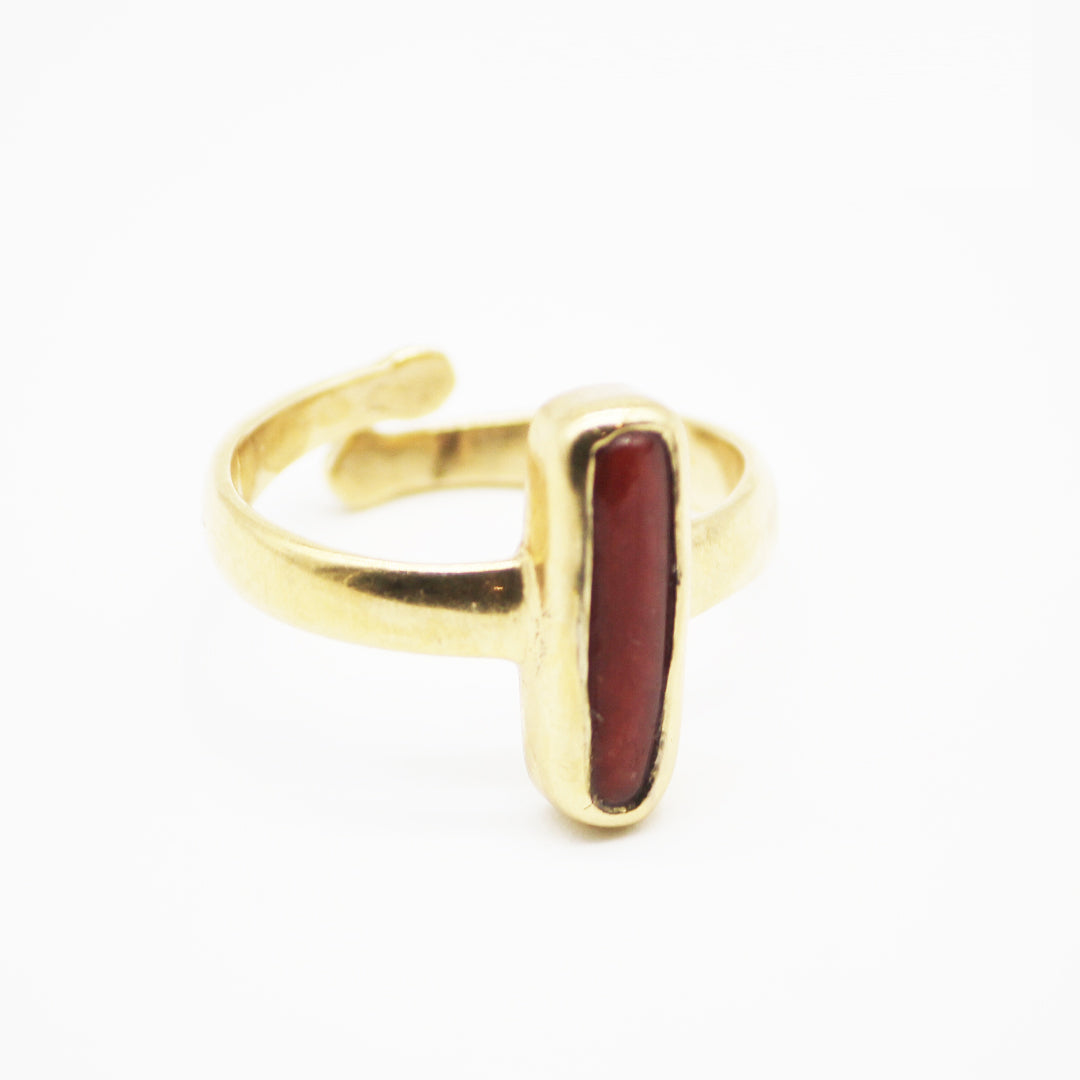 munga red coral ring