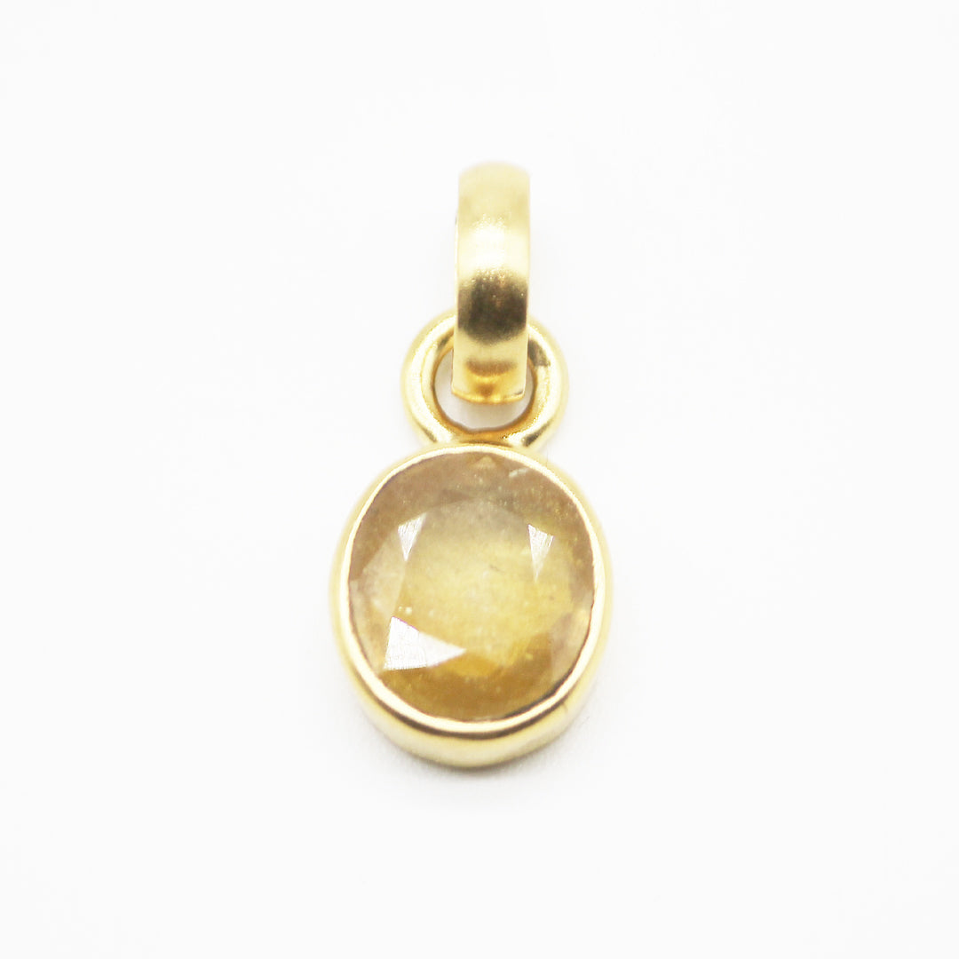 yellow sapphire pukhraj pendant
